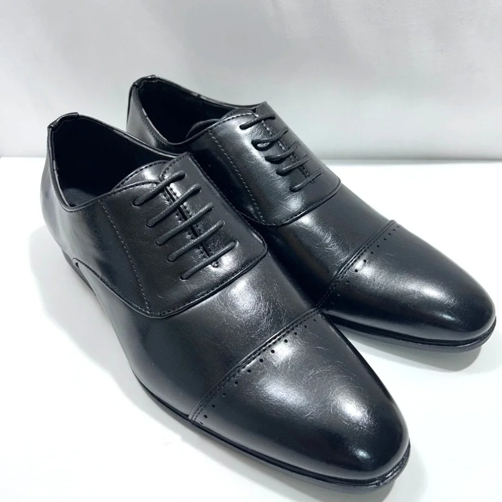 New York & Company  Damian Dress Traditional‎ Blamoral Oxford Men's Black US 9.5